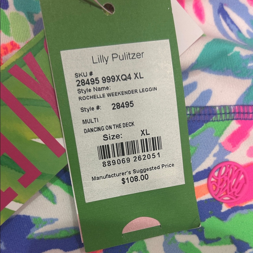 Lilly Pulitzer Pink Multi Floral Rochelle weekender Leggings Set - Picture 12 of 16